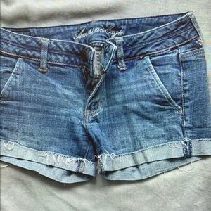 American Eagle Outfitters Women's Blue Denim Athletic Shorts